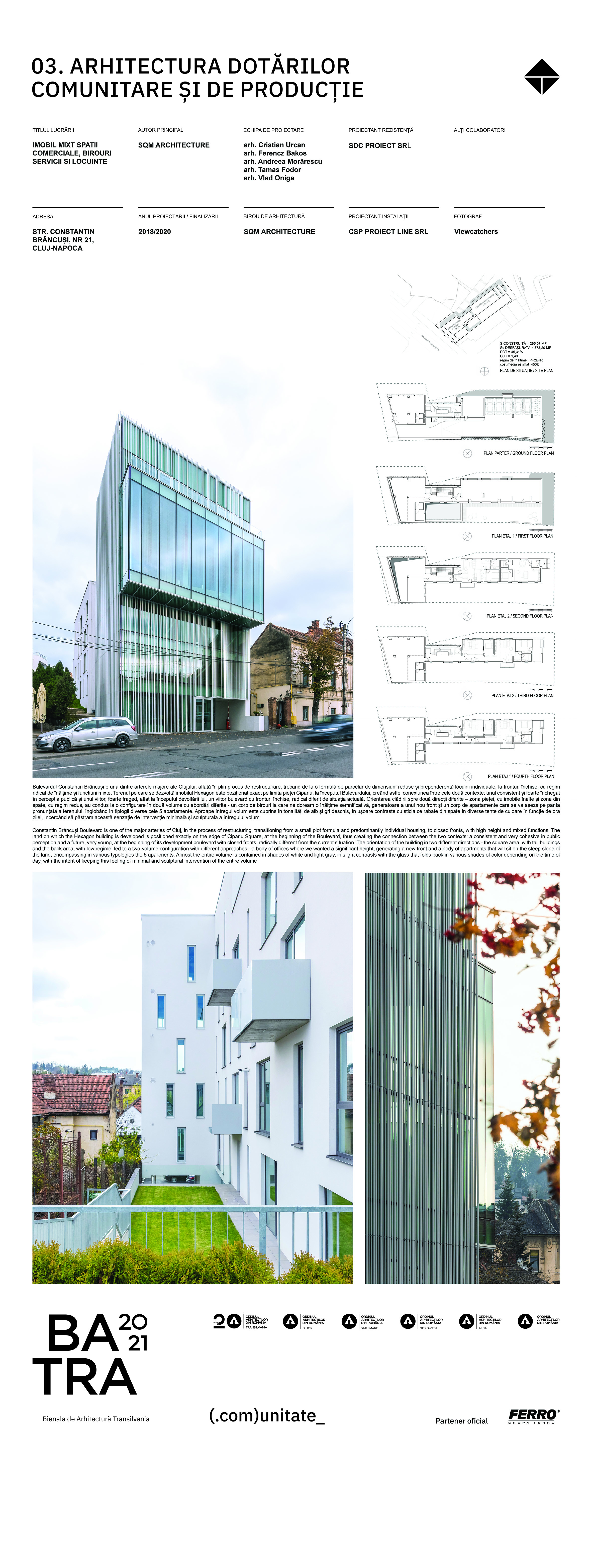 3 13 - IMOBIL MIXT, SPAȚII COMERCIALE, BIOURI SERVICII ȘI LOCUINȚE- SQM Architecture