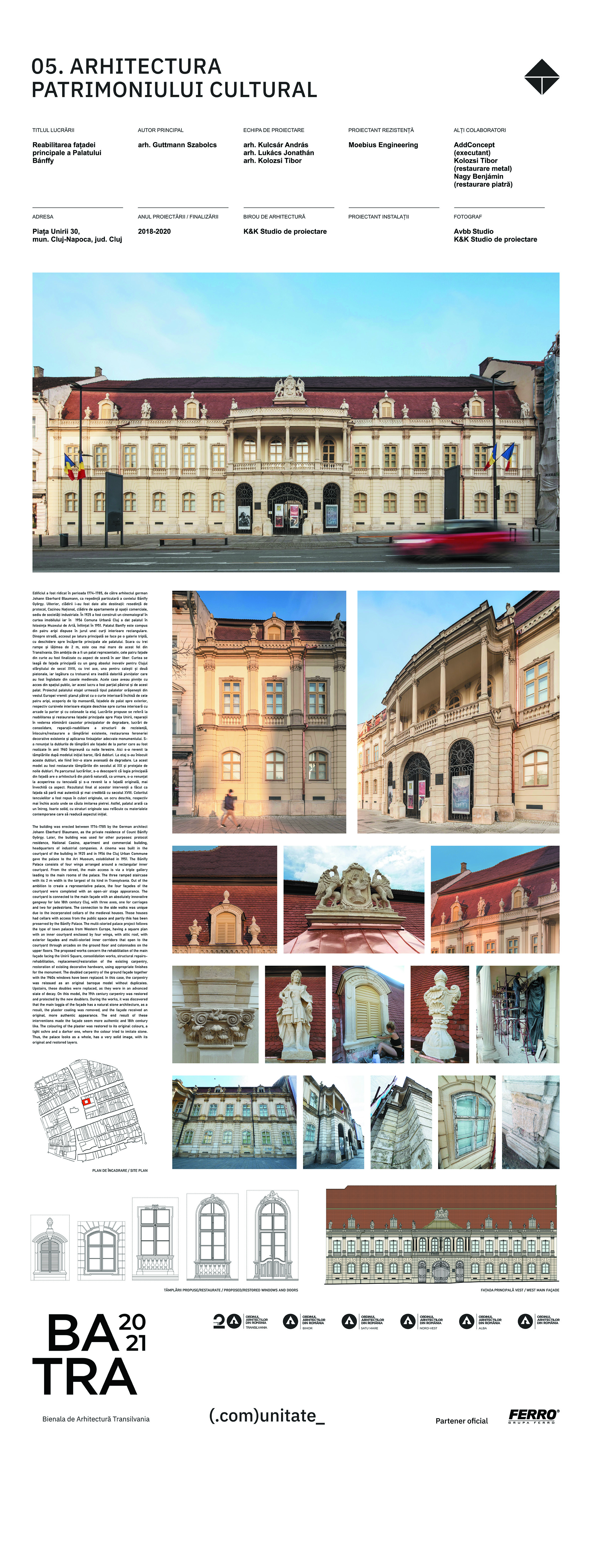 5 03  Reabilitarea fatadei principale a Palatului Banffy - K K Studio - Kulcsar Andras Levente