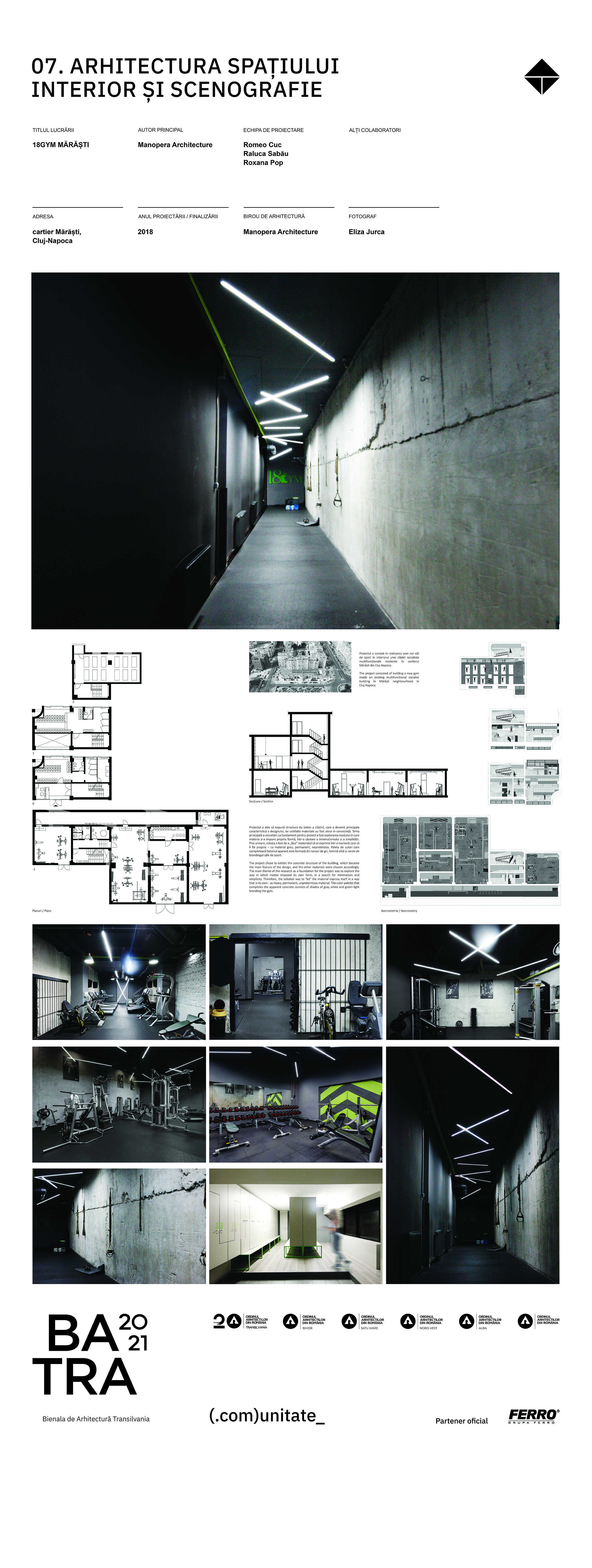 7 18 18 Gym Marasti - Manopera Architecture - Cuc Romeo