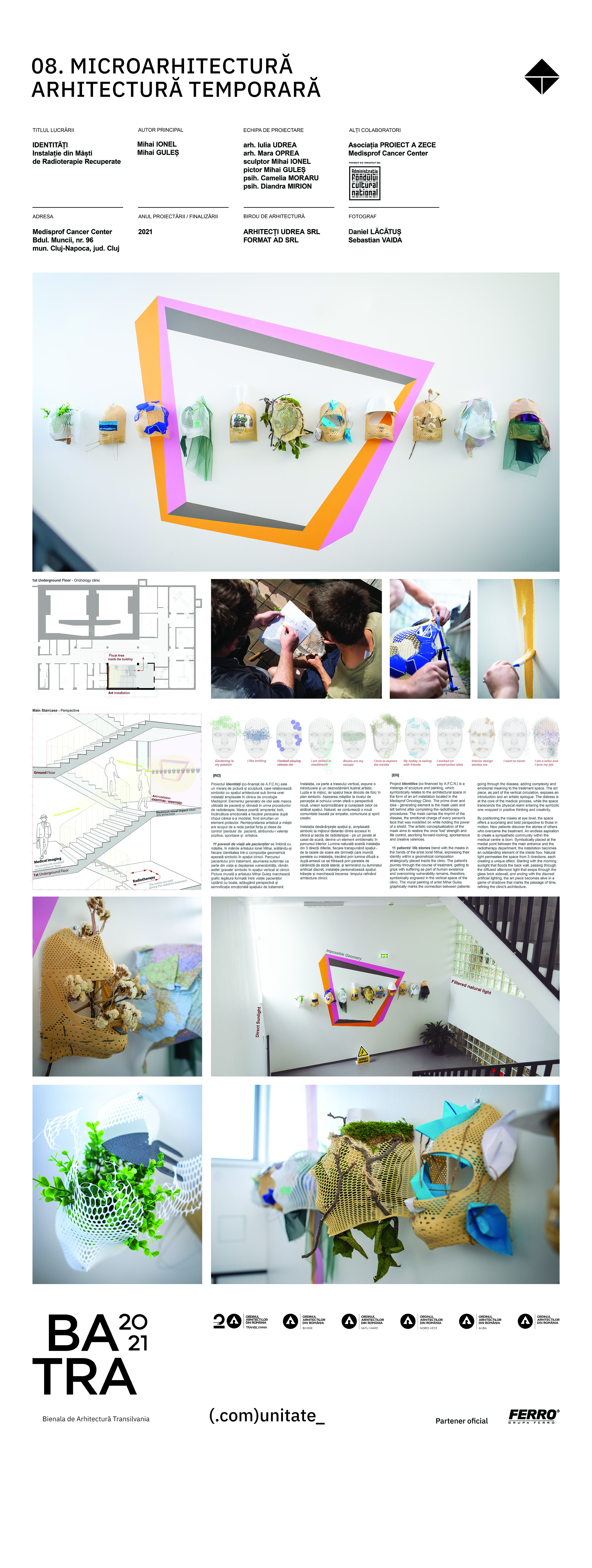 8 01 IDENTITATI - Instalatie din masti de radioterapie recuperate - Arhitecti Udrea, Format AD - Udrea Iulia